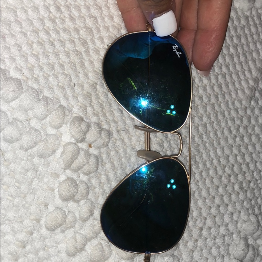 Authentic Blue Rayban Aviators - image 1